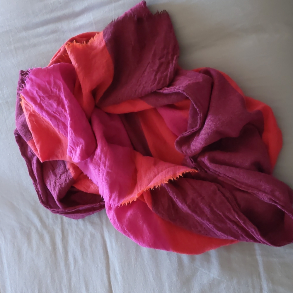 Wool blend soft scarf - colorblock Nordstrom